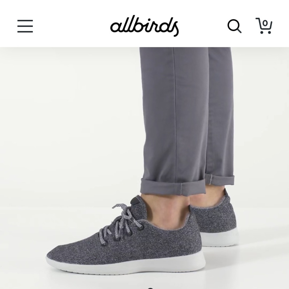 Allbirds Wool Runner Lace Up Natural Grey Casual Walking Shoes 10